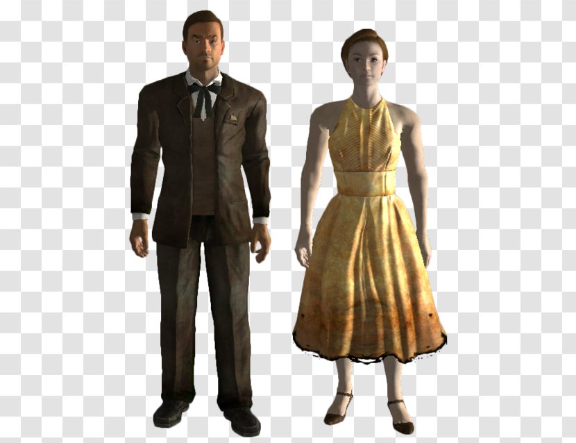 Fallout: New Vegas Dress Suit Formal Wear Clothing - Figurine Transparent PNG