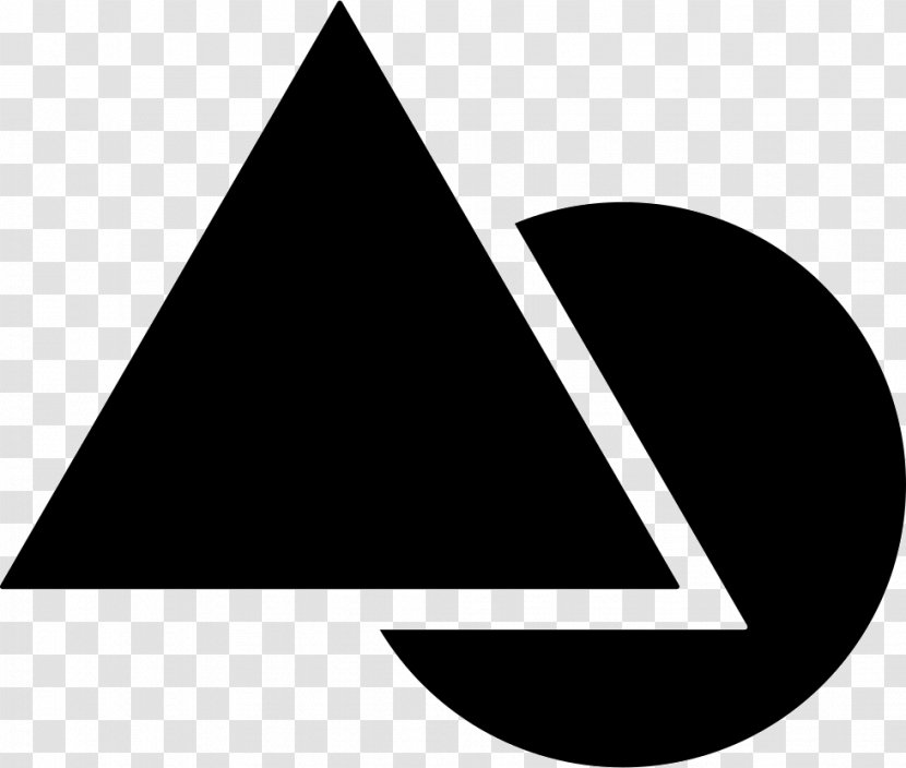 Geometric Shape Geometry Circle Triangle - Black And White Transparent PNG