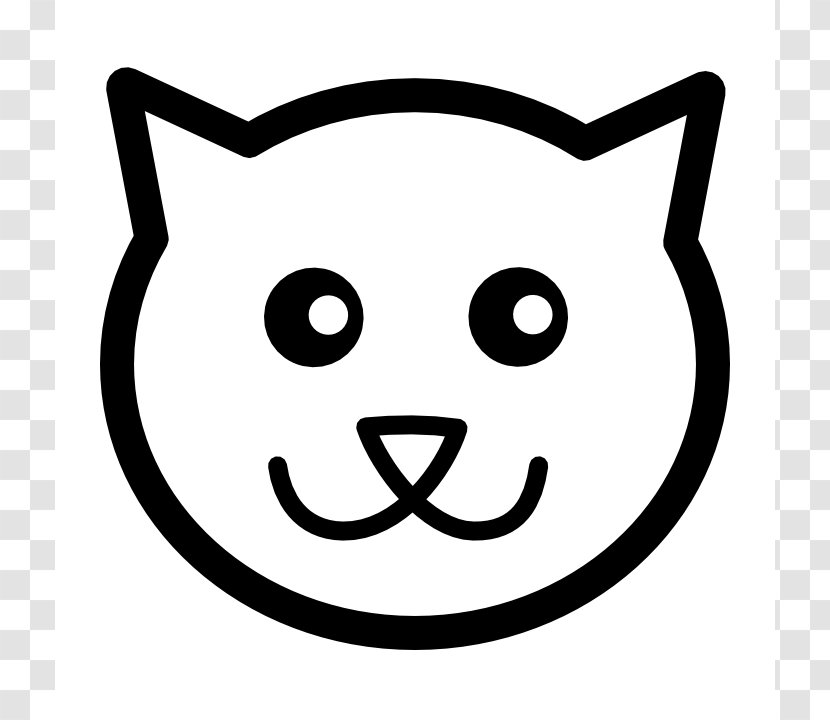 Cat Kitten Drawing Jack-o-lantern Pattern - Facial Expression - Public Domain Line Art Transparent PNG