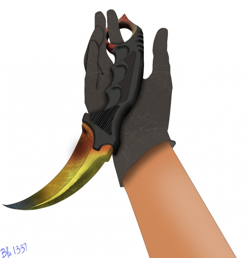 Counter-Strike: Global Offensive Knife Karambit Video Game - Drawing - Knives Transparent PNG