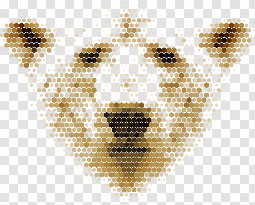 Polar Bear Animal Illustration - Heart - Mosaic Vector Transparent PNG