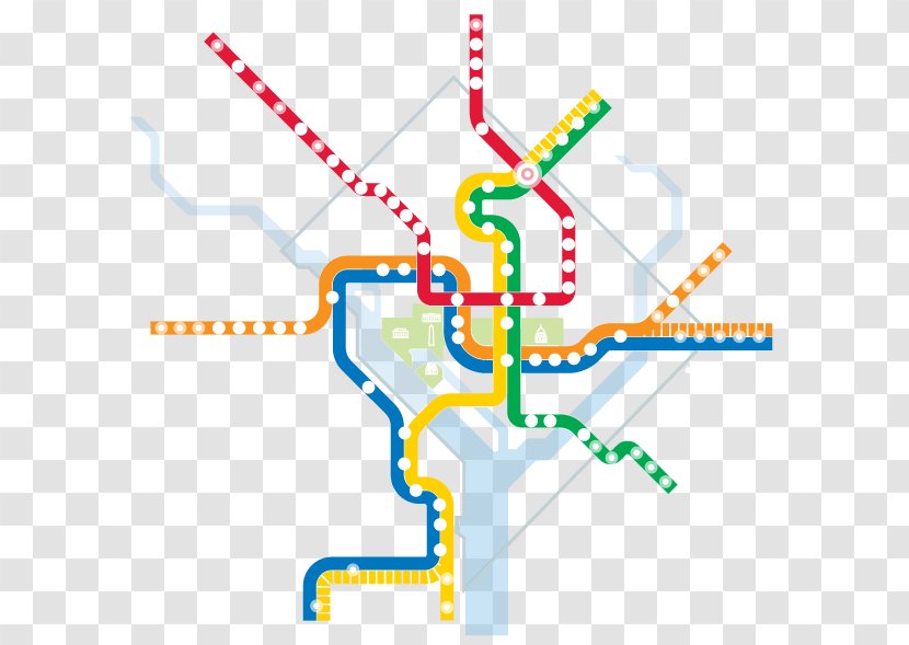 Rapid Transit Map Washington Metropolitan Area Authority Train - Relational Database - Metro Transparent PNG