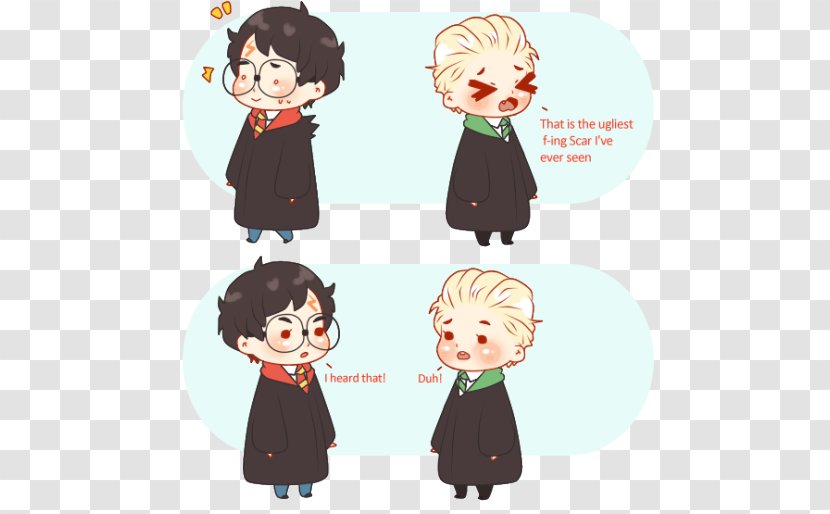 Draco Malfoy Ron Weasley Hermione Granger Harry Potter Fan Art - Frame Transparent PNG