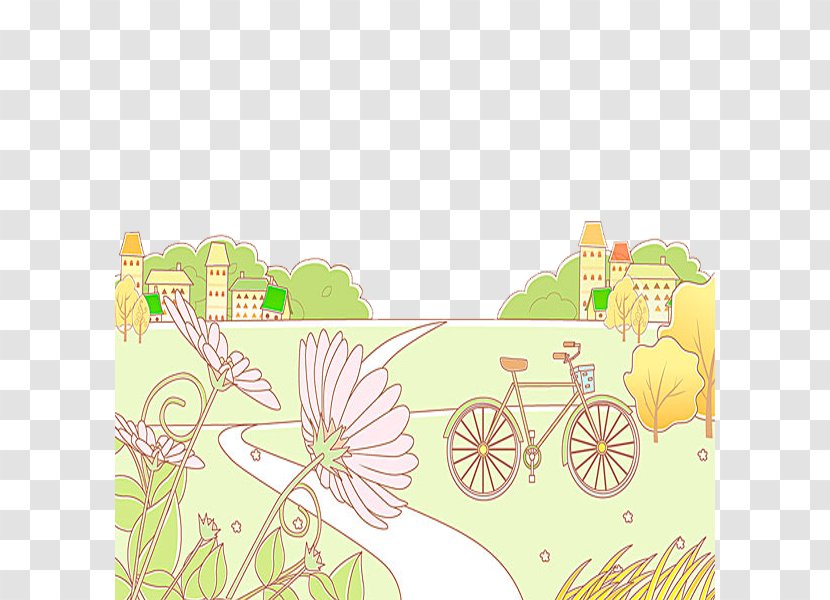 Bicycle Cartoon - Pen - A Bike Transparent PNG