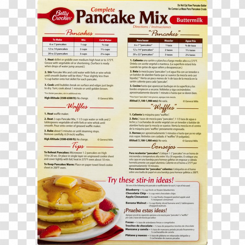 Pancake Buttermilk Waffle Betty Crocker Bisquick - Cooking Transparent PNG