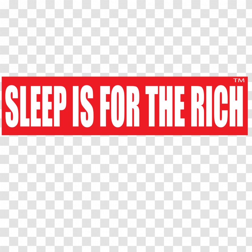 Car Bumper Sticker Sleep Is For The Rich Label - Signage Transparent PNG