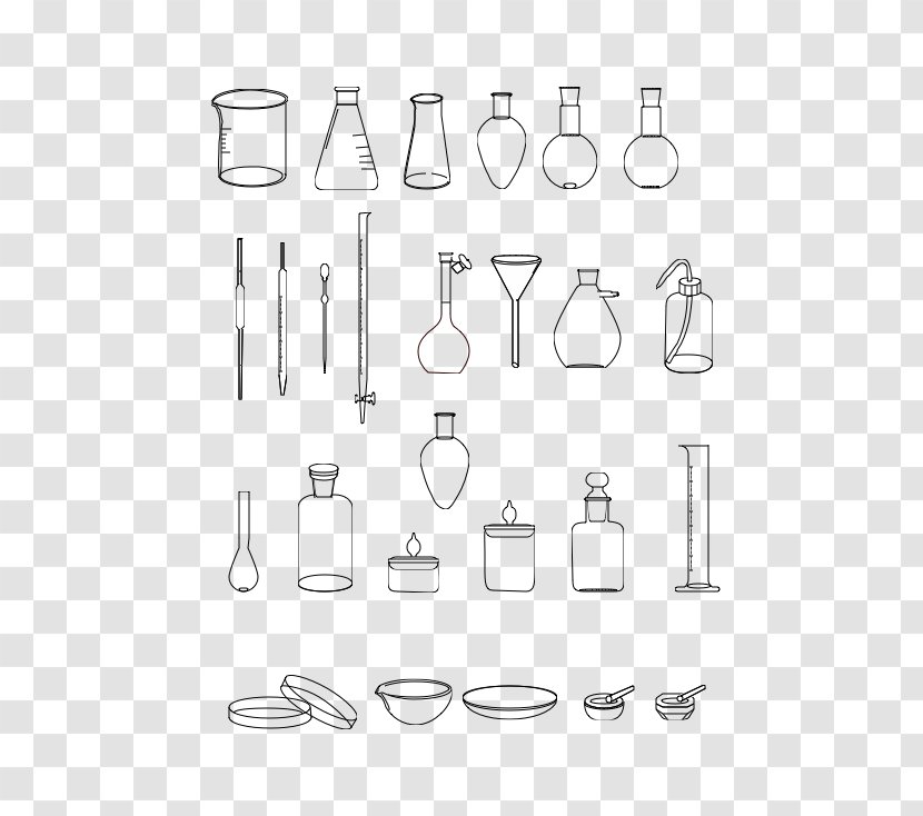 Laboratory Glassware Chemistry Drawing Echipament De Laborator - Area - Glass Transparent PNG