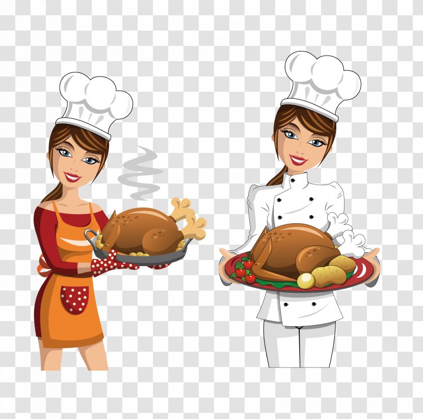 Cooking Chef - Roasting - Vector Beautiful Chicken Transparent PNG