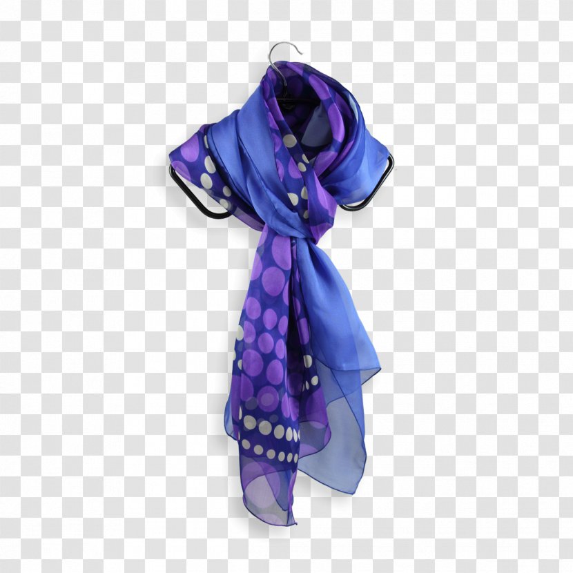 Scarf Silk Foulard Blue Cashmere Wool - Stole - Violet Transparent PNG