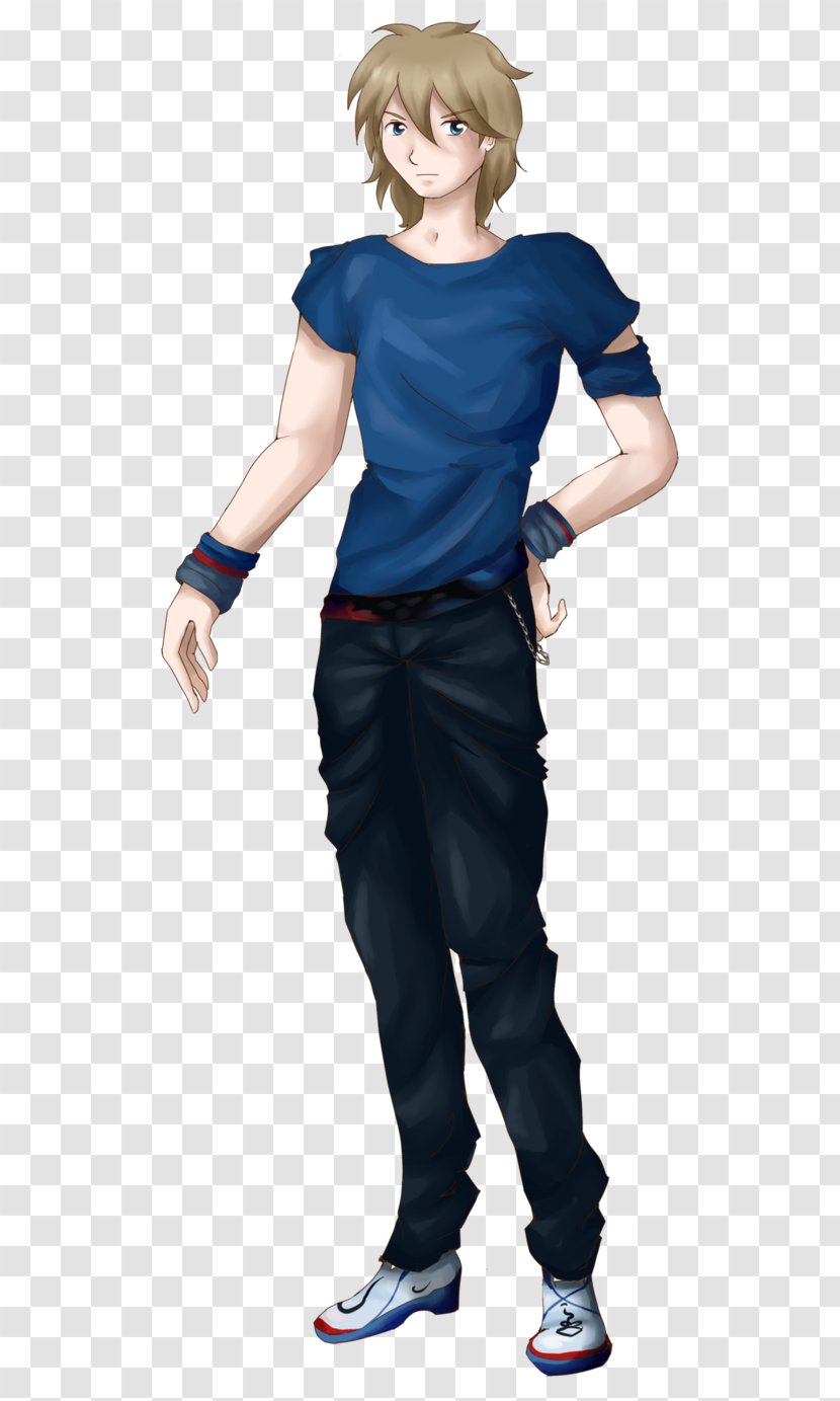 T-shirt Costume Shoulder Sleeve Character - Electric Blue - Vocaloid 3 Transparent PNG