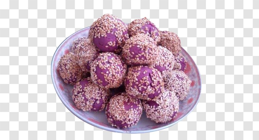 Rum Ball Jian Dui Mochi Potato Dioscorea Alata - Purple Flour Transparent PNG