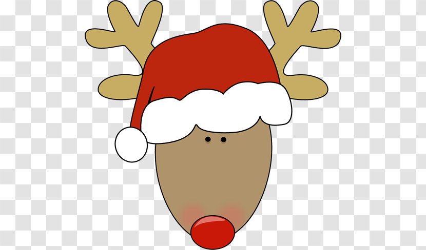 Rudolph Santa Clauss Reindeer Clip Art - Nose - Image Transparent PNG