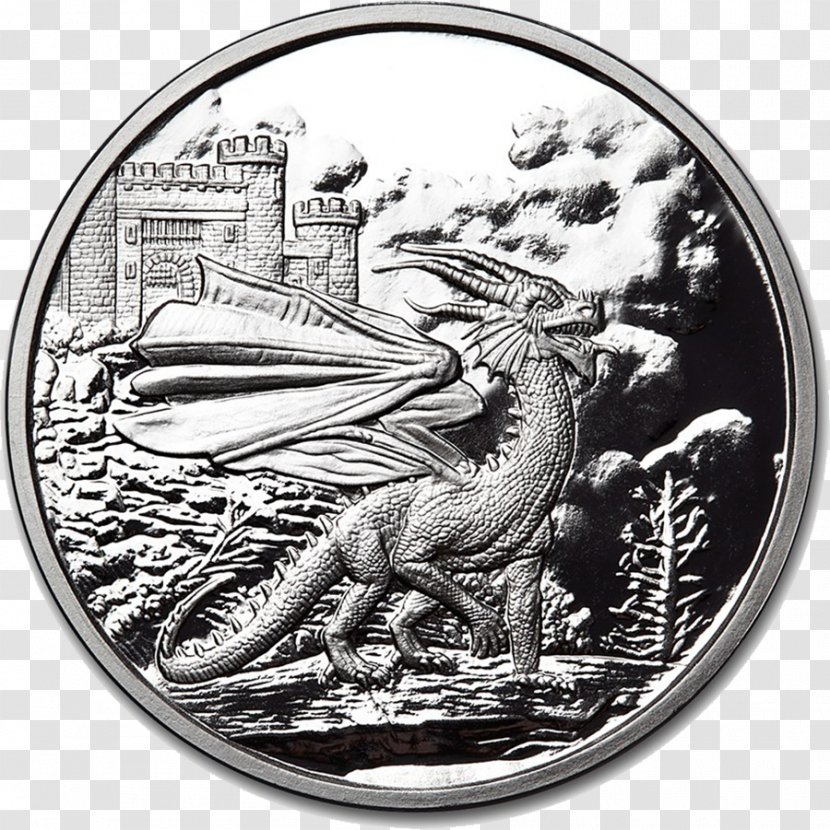 Coin Merlijn Welsh Dragon King Arthur People - Bullion - Etching Transparent PNG