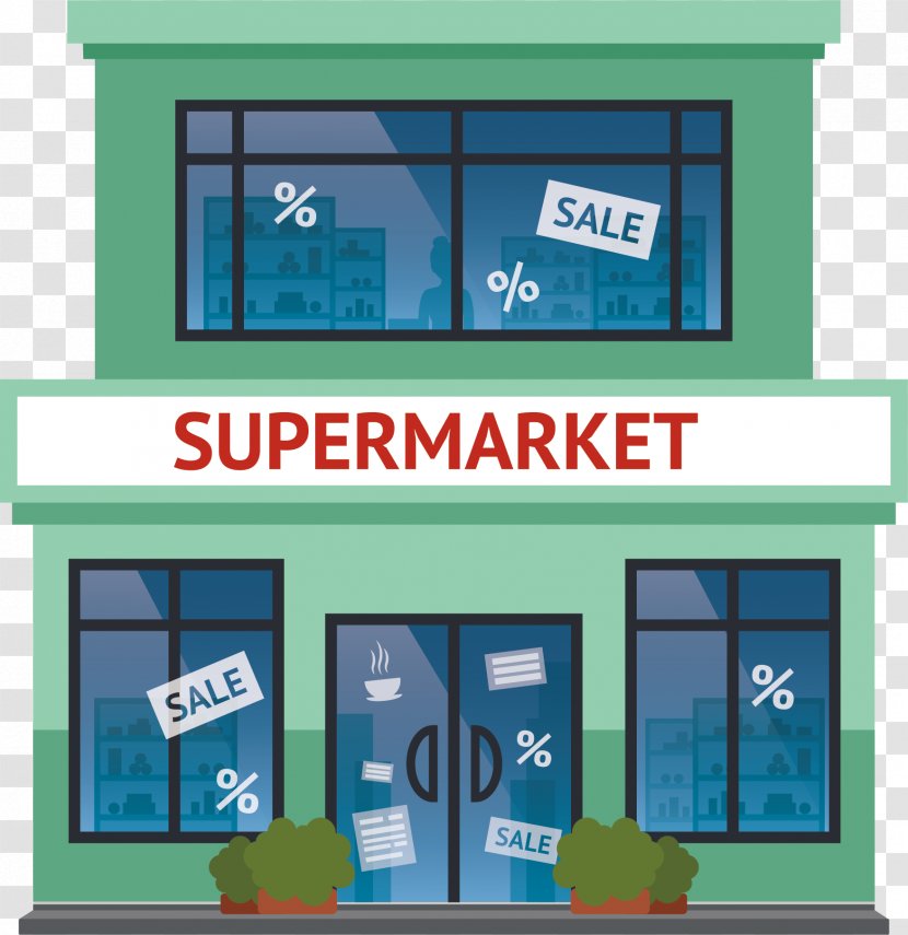 Discounted Supermarkets - Window - Apartment Transparent PNG