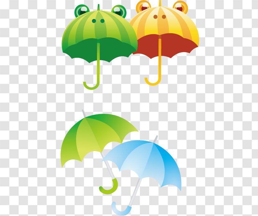 Umbrella Clip Art - Green - Vector Transparent PNG