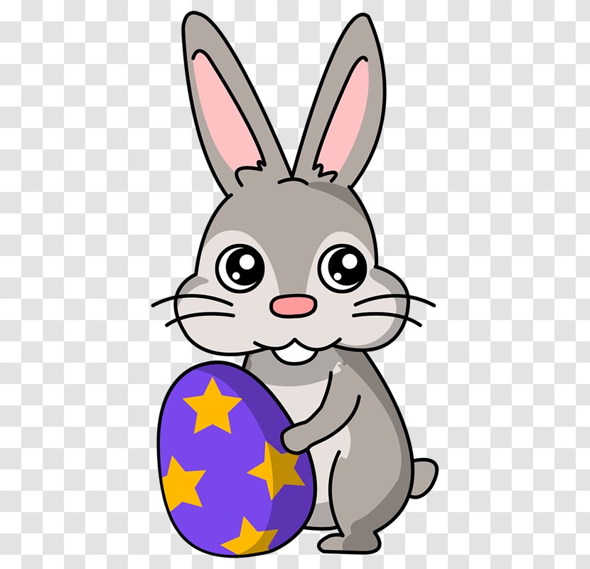 Easter Bunny Egg Hunt Clip Art - Vector Rabbit Transparent PNG