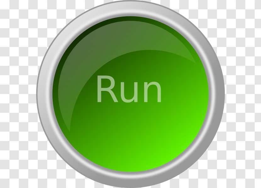 Push-button Clip Art - Green - Run Transparent PNG