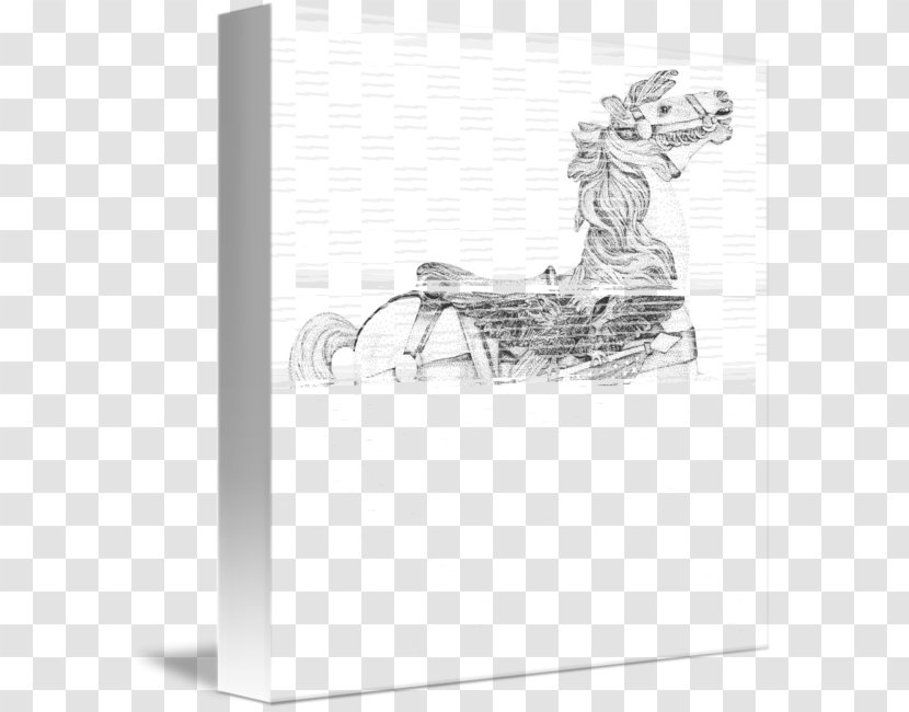 Sketch - Art - CAROUSEL HORSE Transparent PNG