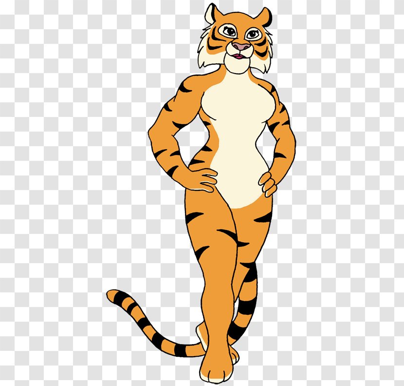 Cartoon Cat - Tiger - Line Art Costume Transparent PNG