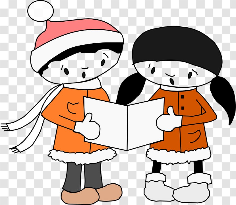 Clip Art Christmas Carol Image Person - Human Behavior - Child Reading Transparent PNG