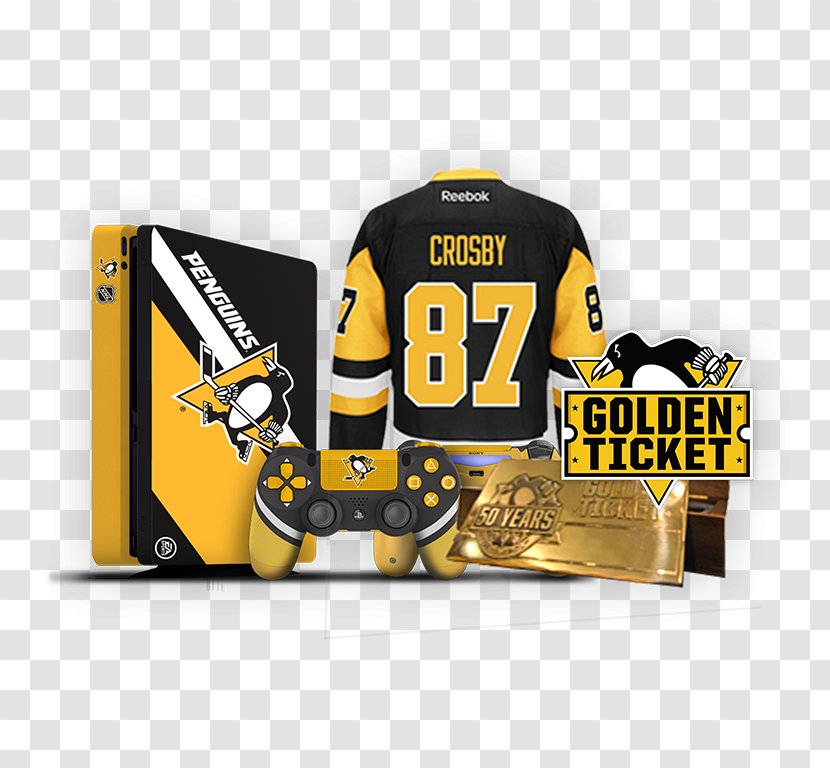 Sony PlayStation 4 Slim Jersey Video Game Consoles T-shirt - Label - Pittsburgh Penguins Transparent PNG