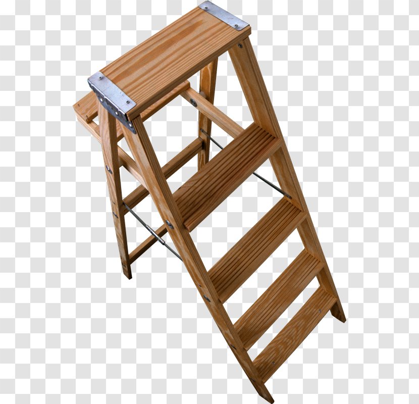 Clip Art Ladder Wood Staircases - Furniture Transparent PNG