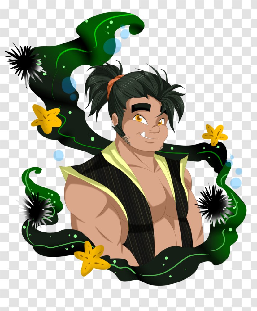 Clip Art Illustration Green Legendary Creature - Cartoon - Jinbe Transparent PNG