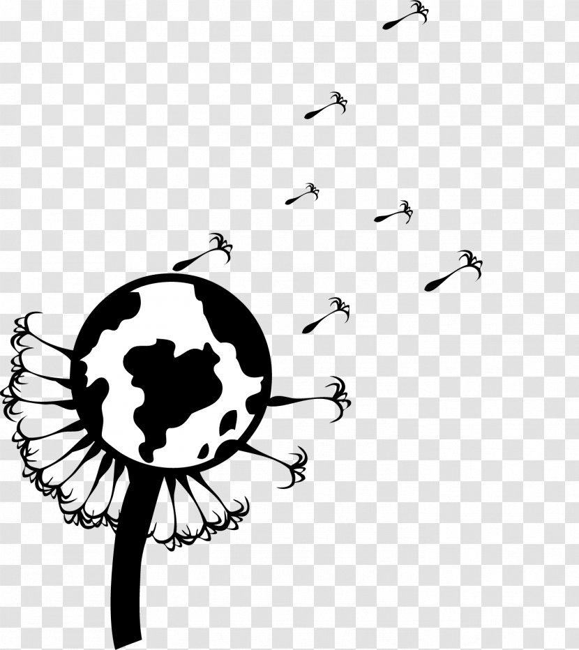 Graphic Design Creativity Designer - Silhouette - Creative Flying Dandelion Transparent PNG