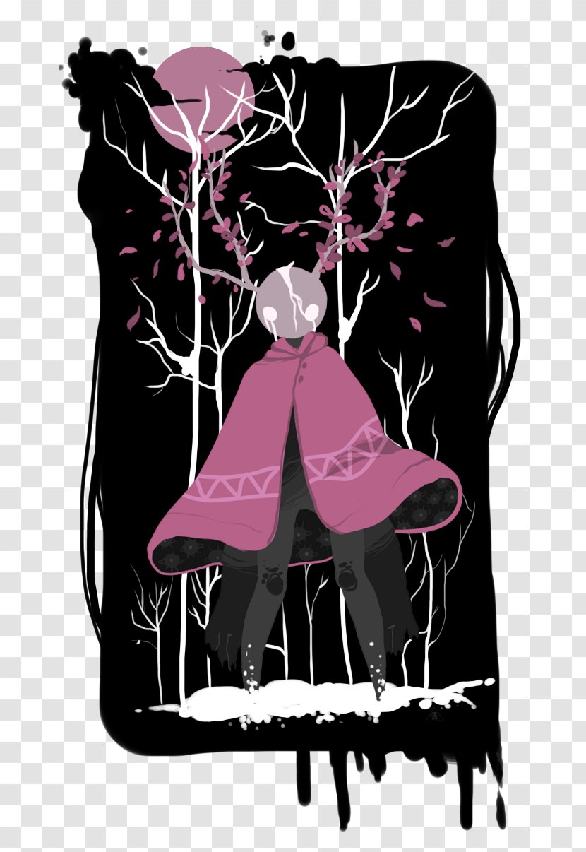Cartoon Outerwear Pink M Character - Tree - Blood Moon Transparent PNG