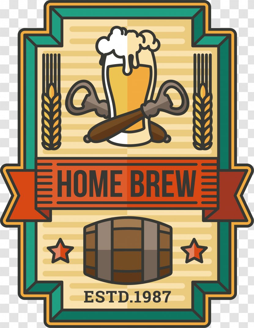 Oktoberfest Brewery Label Brewing - Hops - Handmade Beer Transparent PNG