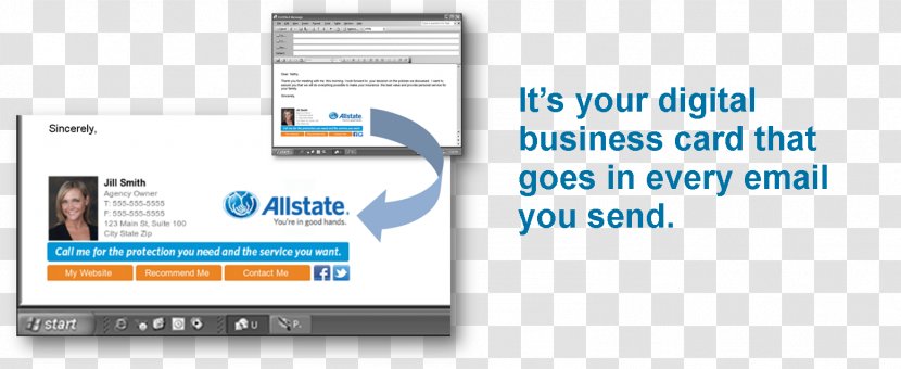 Allstate Signature Block Email Business - Credit Card Transparent PNG