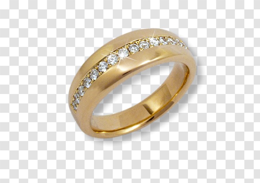 Wedding Ring Silver Diamond - Rings Transparent PNG