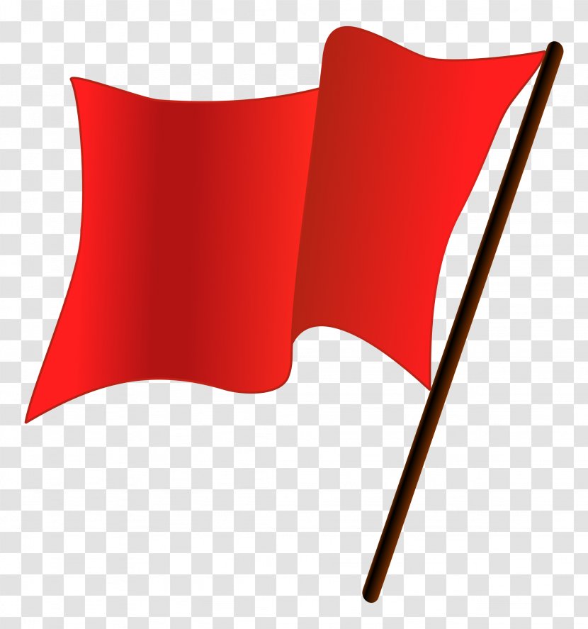 Library Cartoon - Project - Carmine Red Flag Transparent PNG