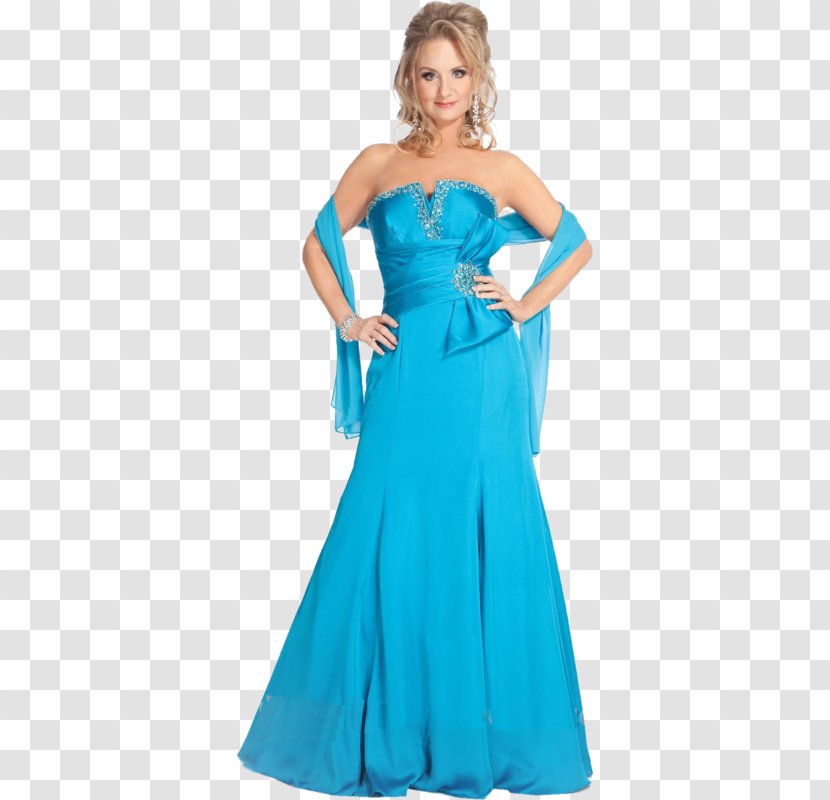 Evening Gown Blue Wedding Dress - Costume Transparent PNG