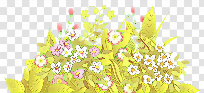 Pink Flower Cartoon - Yellow - Perennial Plant Blossom Transparent PNG