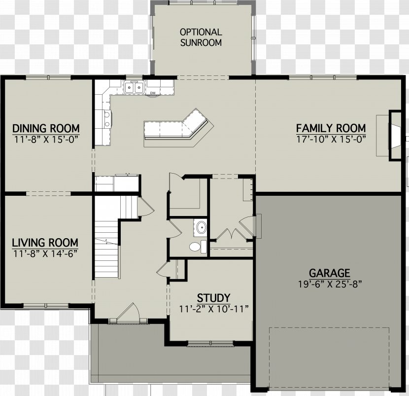 Floor Plan House Great Room Transparent PNG