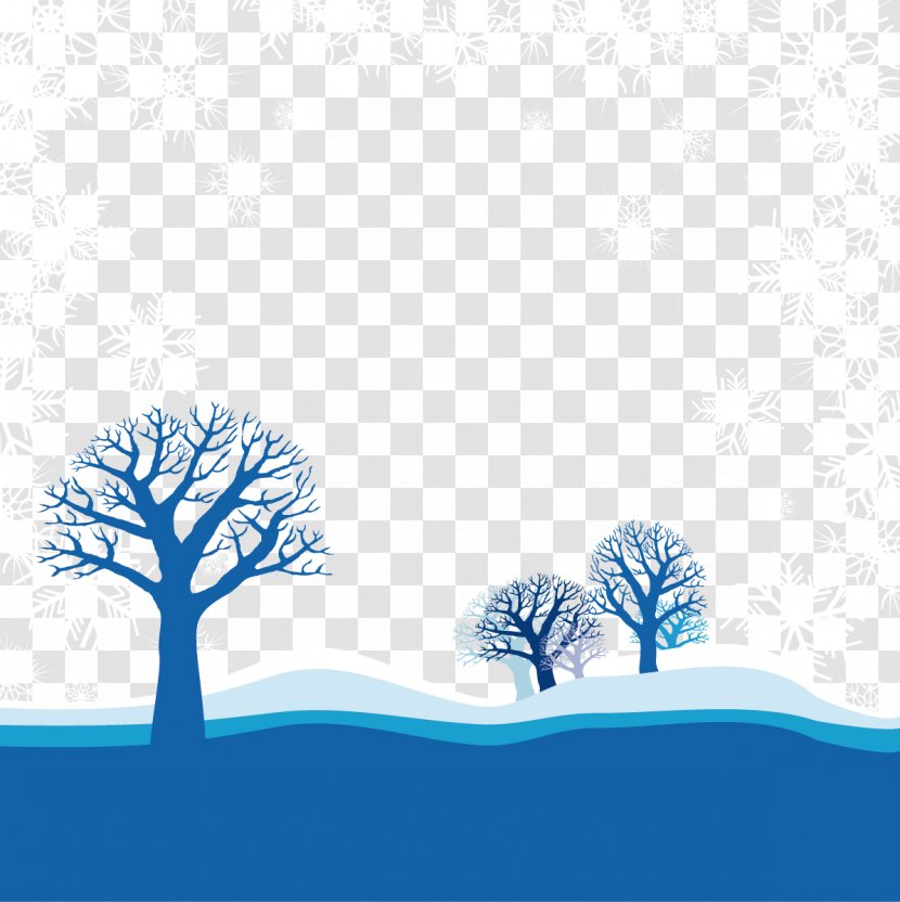 Snow Illustration - Snowman - Blue Creative Transparent PNG