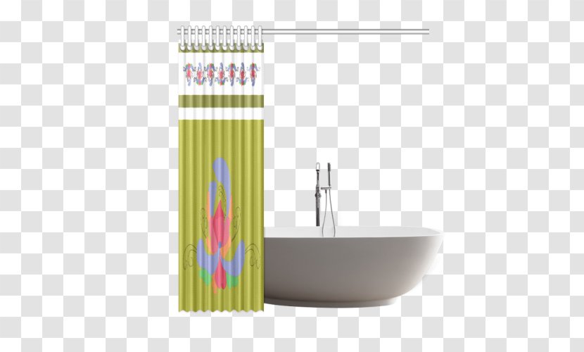 Curtain Douchegordijn Bathroom Shower Textile - Beach Ocean - Flowers And Whirlpools Transparent PNG