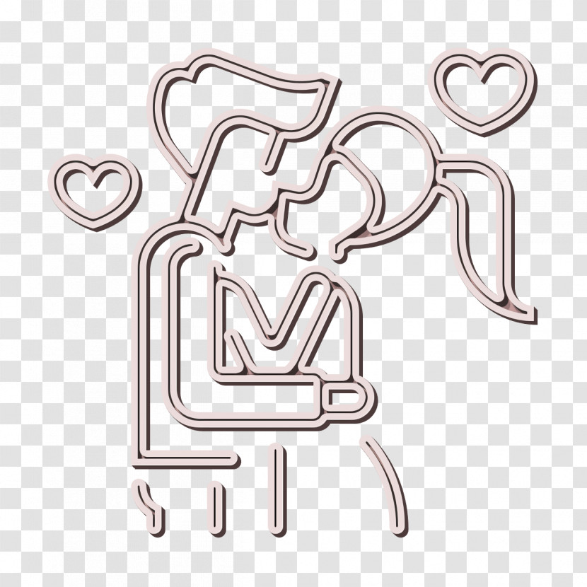 Romantic Love Icon Kiss Icon Transparent PNG