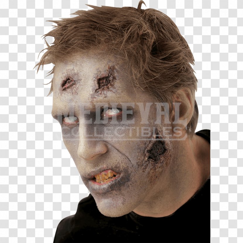 Costume The Walking Dead Prosthesis Color Mask - Watercolor Transparent PNG