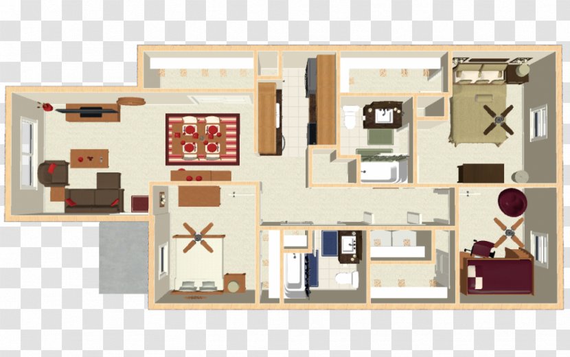 Floor Plan Apartment House Bedroom - Real Estate Transparent PNG