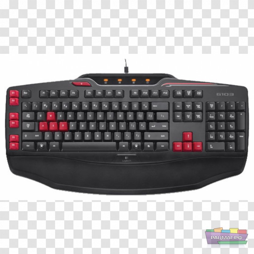 Computer Keyboard Logitech Mouse QWERTY - Input Device - Pc Transparent PNG