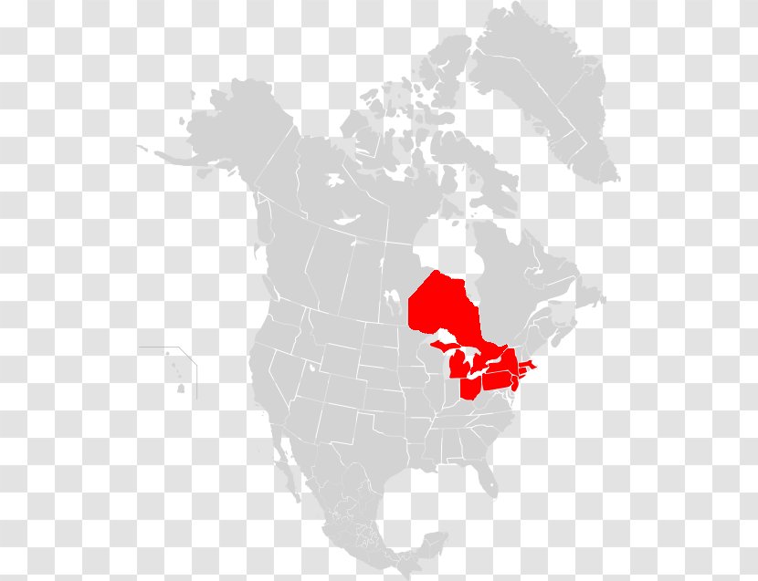Canada–United States Border Blank Map - United Transparent PNG