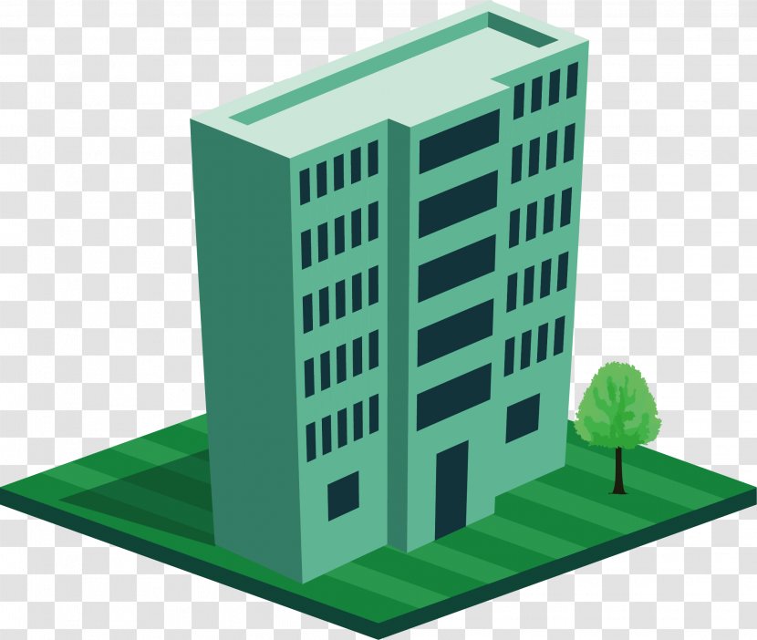 Building Cartoon Drawing - Grass - Tree Transparent PNG