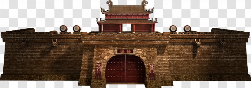 Fortifications Of Xian Chinese City Wall Defensive - Medieval Architecture - Ancient Gate,Vector Material Transparent PNG
