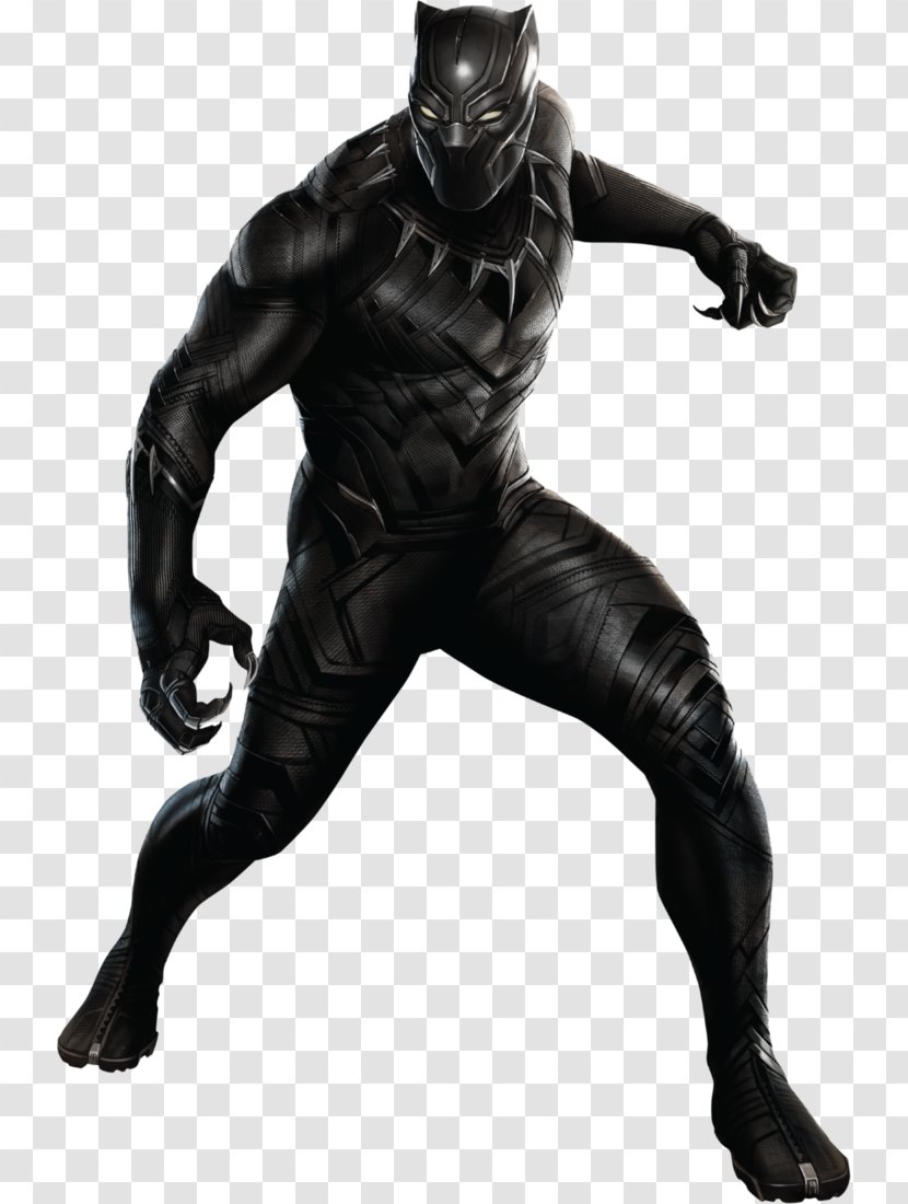 Black Panther Captain America Costume Cosplay Superhero - Muscle - File Transparent PNG