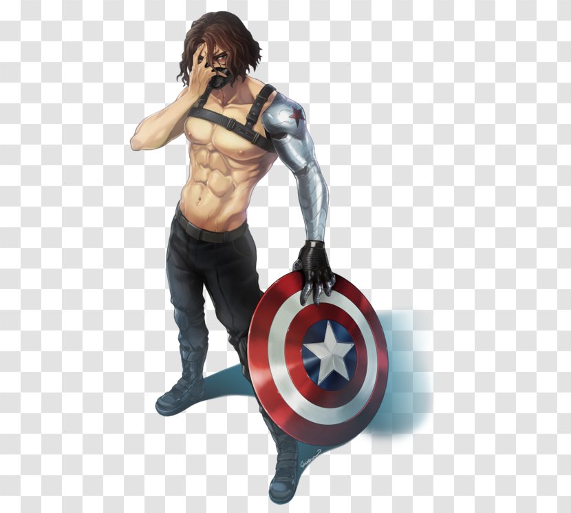 Bucky Barnes Captain America Fan Art - Marvel Comics Transparent PNG