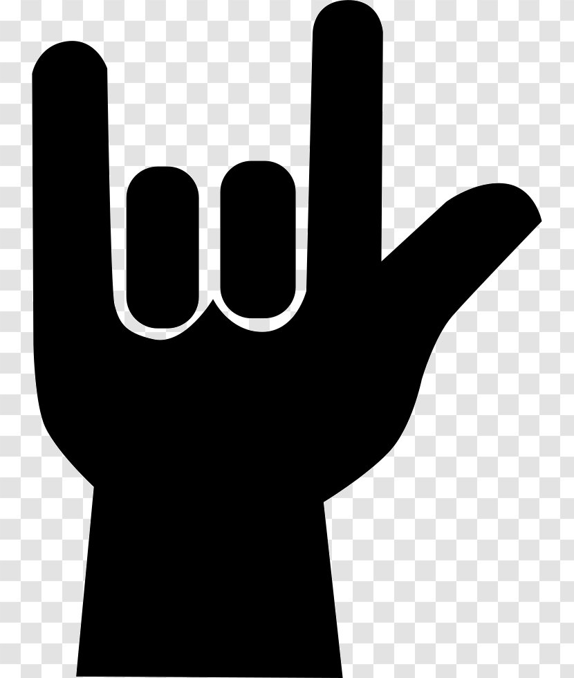 Thumb Line White Clip Art - Sign Language Transparent PNG