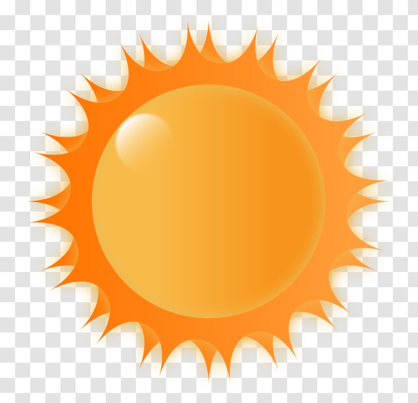 Cartoon Drawing - Orange - Sun Transparent PNG