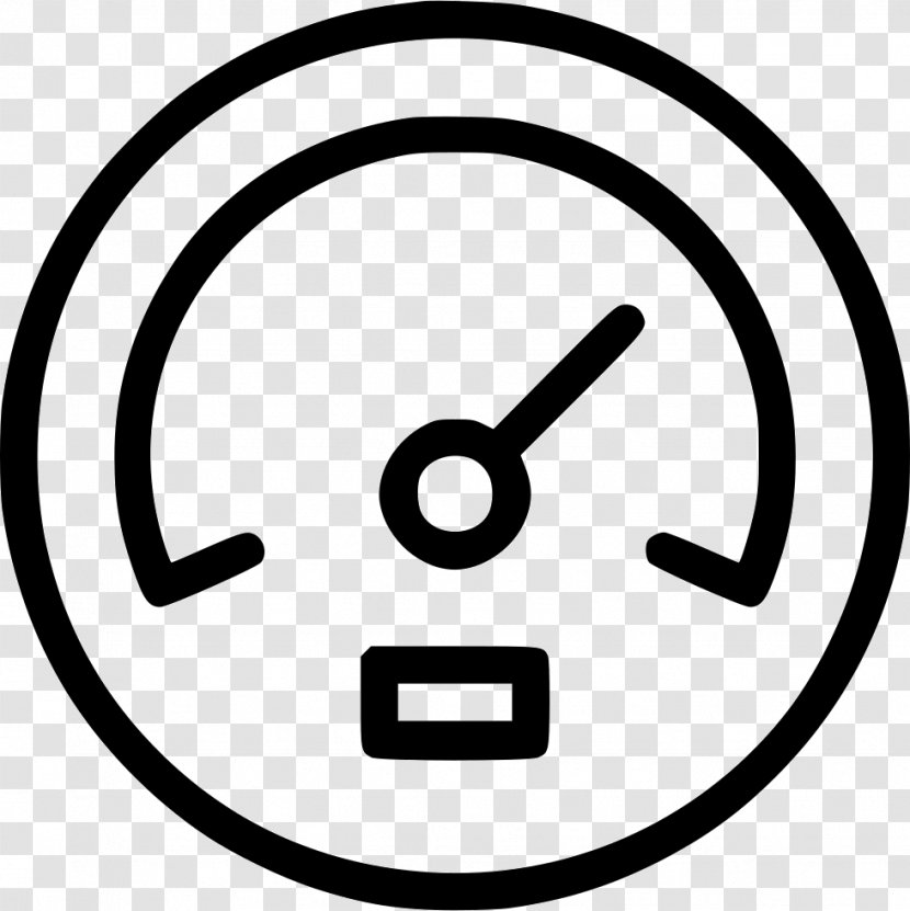Black And White Rim Symbol - Business - Speedometer Transparent PNG